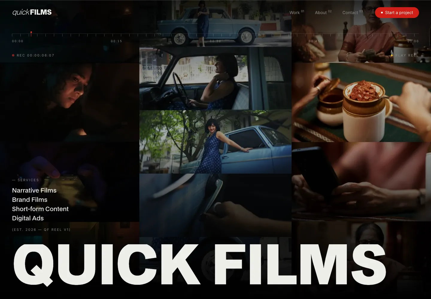 Quick Films website