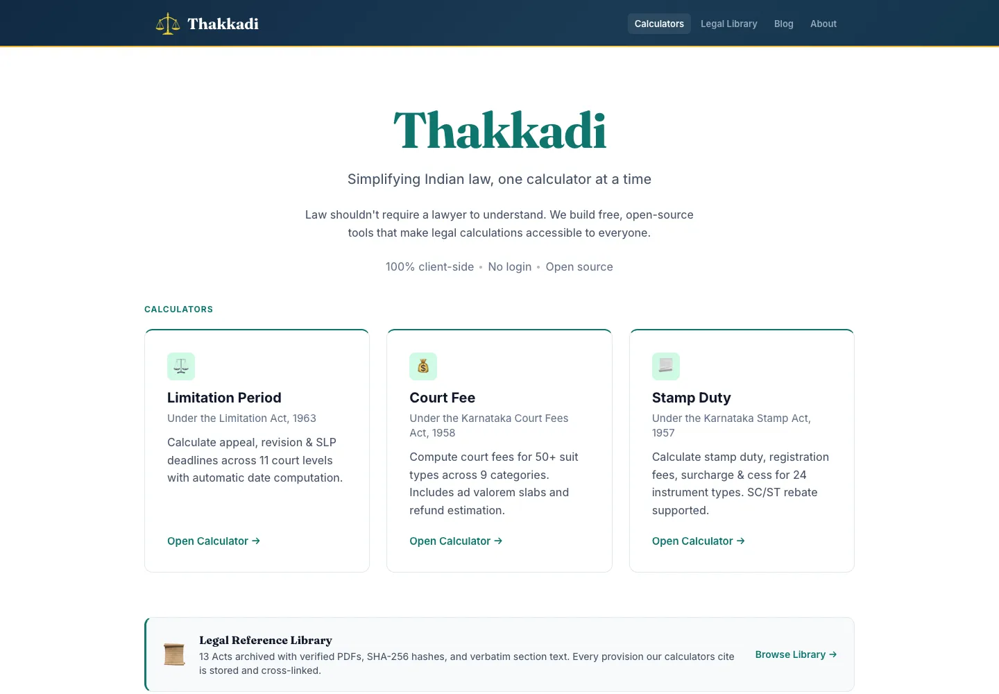 Thakkadi website