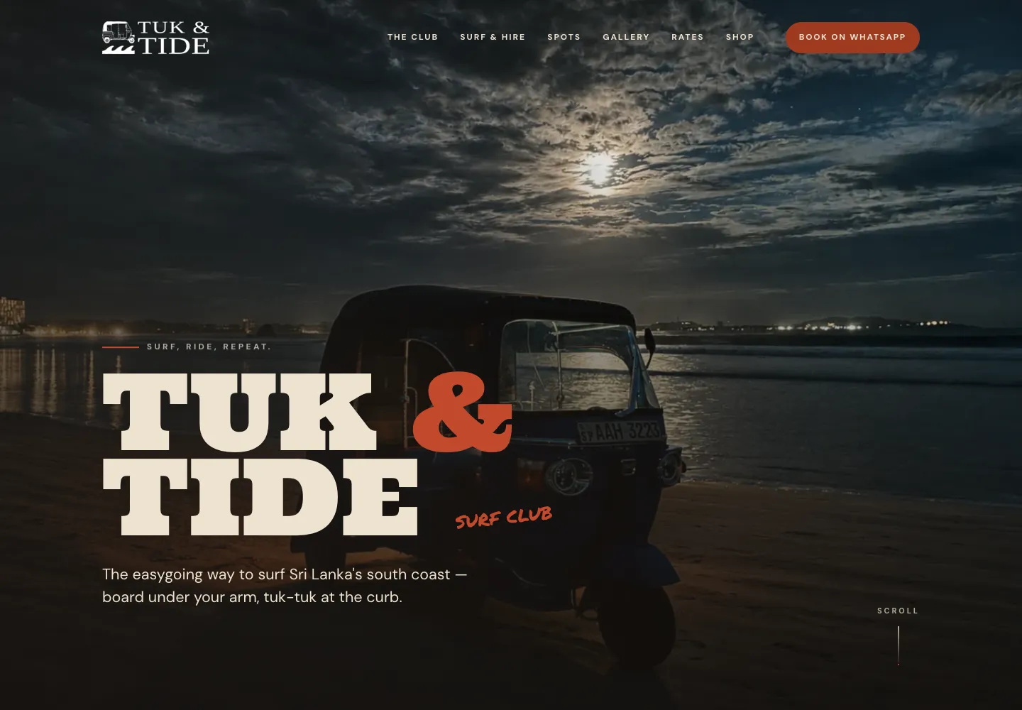 Tuk & Tide website